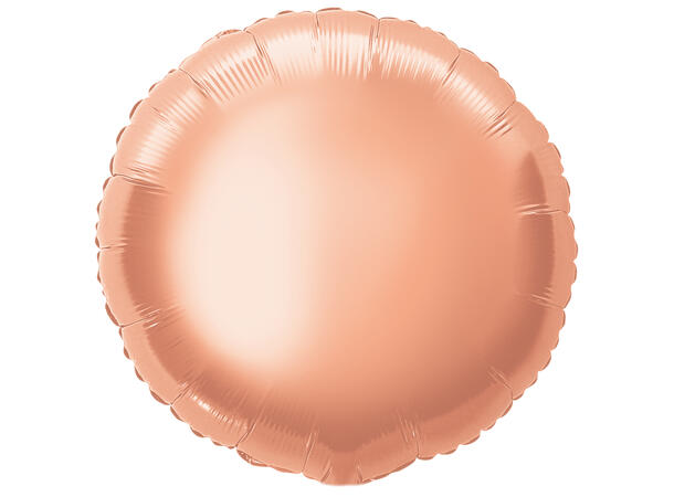 Ensfarget rund - Rosegull 1 Folieballong - 46cm(18")