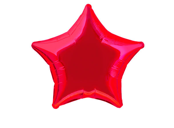 Ensfarget stjerne - Rød 1 Folieballong stjerne - 50cm(20")