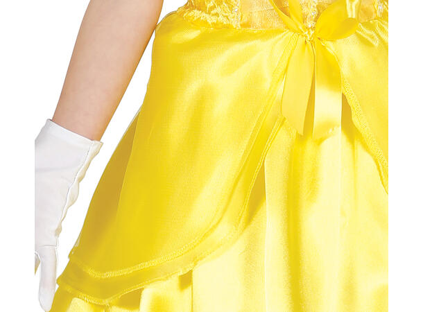 Eventyrprinsesse - Gul lang kjole 1 Barnekostyme til jente - Str 3-4 År 