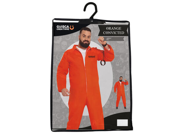 Fangedrakt - Oransje - Onepiece 1 Herrekostyme - str 54-56 (XL) 