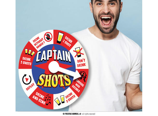 Festleke - Lykkehjul - "Captain Shots" 1 Festleke - lykkehjul - 40cm 