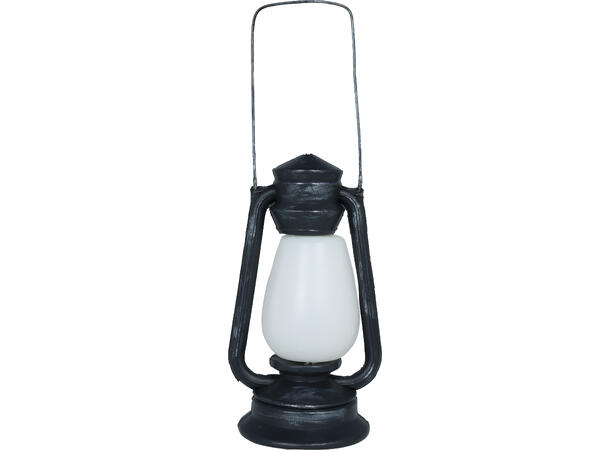 Fjøslykt/lanterne m/lys - sort 1 Lykt i metall/PVC - 23cm 