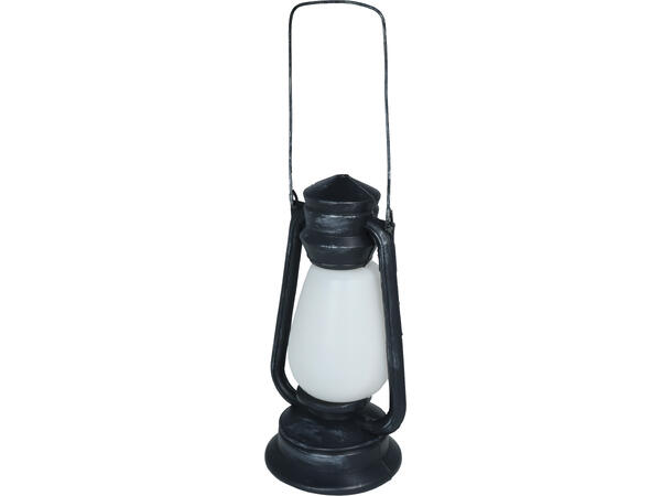 Fjøslykt/lanterne m/lys - sort 1 Lykt i metall/PVC - 23cm 