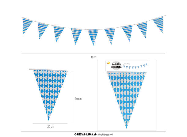 Flaggbanner - Oktoberfest 1 Flaggbanner i papir - 4m 