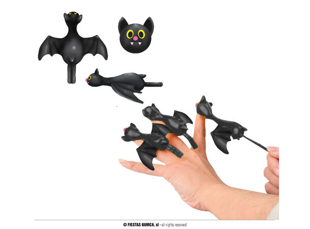 Flaggermus i gummi til å skyte ut Flaggermus i gummi - 10x7,5cm 