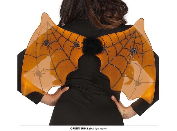Flaggermusvinger - Spindelvev/edderkopp 1 Par vinger i stoff - 60x35cm 