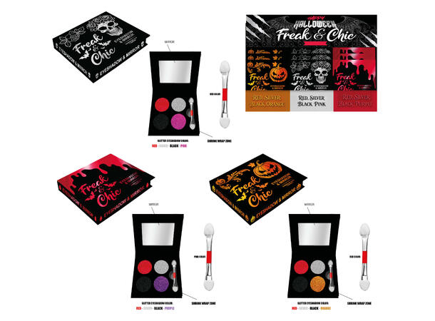 Freac & Chic - Øyeskygge m/speil 1 Display med 12 - 3 varianter 