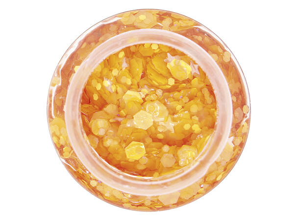Glitter Gel - Oransje 1 Beholder med gel - 20g 