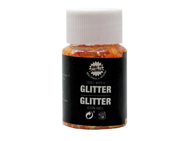 Glitter Gel - Oransje 1 Beholder med gel - 20g 
