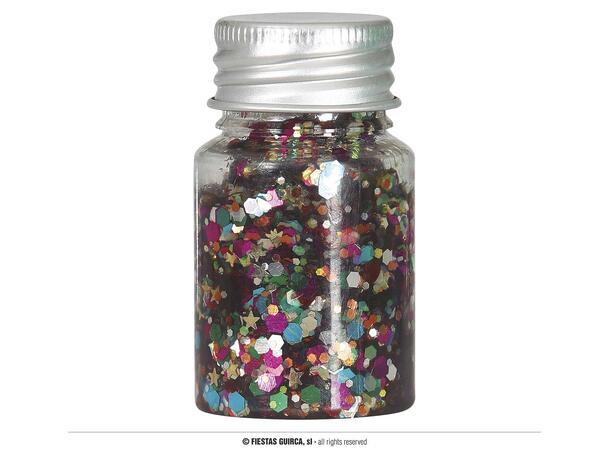 Glitter gel - flerfarget 1 Beholder med gel - 20g 