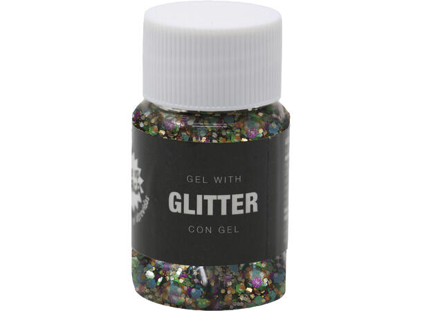 Glitter gel - flerfarget 1 Beholder med gel - 20g 