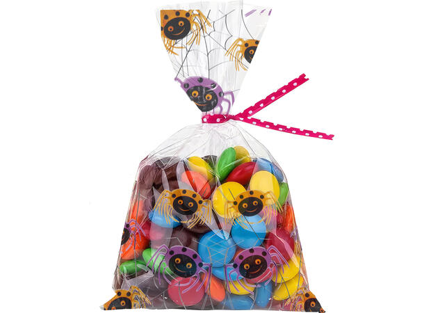 Godteposer - Edderkopper 20 godteposer i plast - 28x13cm 