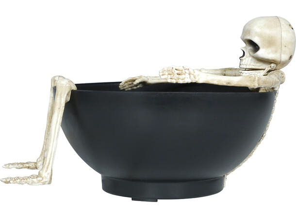 Godteskål m/lyd/lys/bevegelse - Skjelett 1 Bolle i metall/PVC - 23cm 