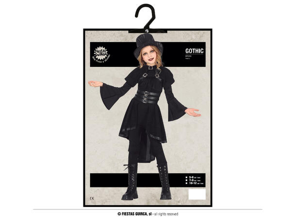 Gothic girl 1 Kostyme til barn - 5-6 år (119 cm) 