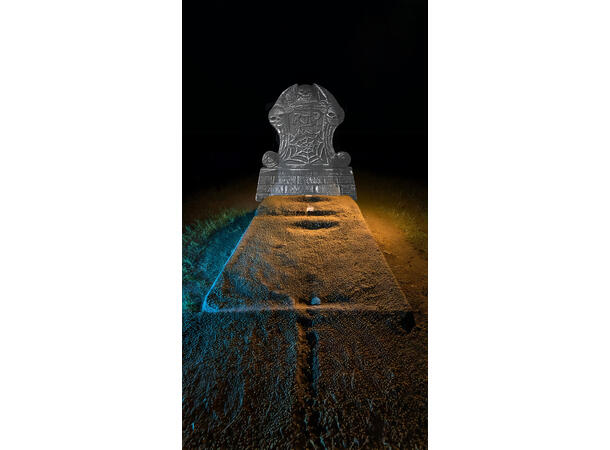 Gravsten - R.I.P. 1 Gravsten i skum - 58x34cm 