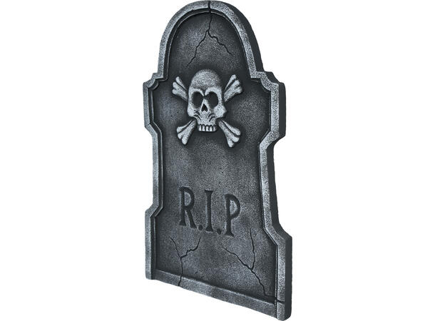 Gravsten - R.I.P. Dødnigehode 1 Gravsten i skum - 55x34cm 
