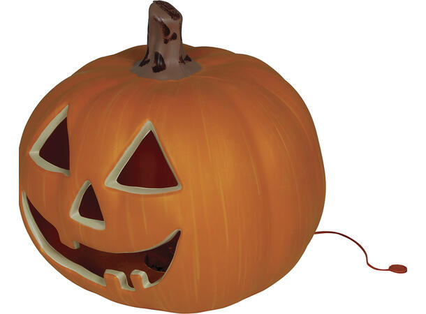 Gresskar m/intenst lys - oransje 1 Gresskar i PVC m/lys - 20cm 