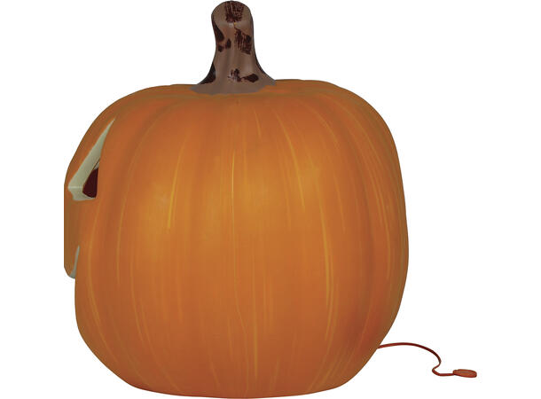 Gresskar m/intenst lys - oransje 1 Gresskar i PVC m/lys - 20cm 