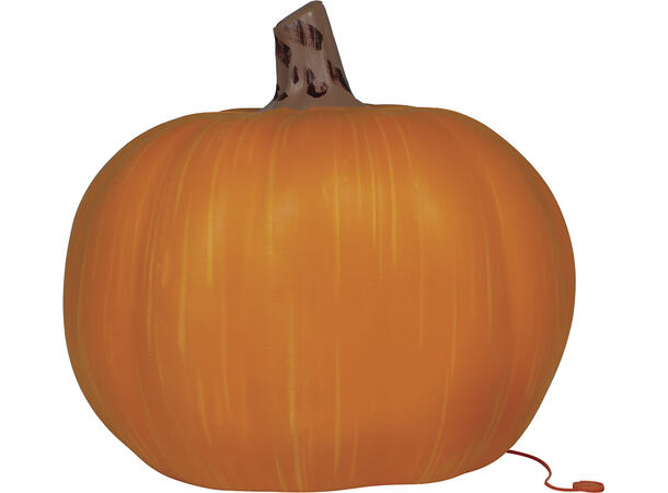 Gresskar m/intenst lys - oransje 1 Gresskar i PVC m/lys - 20cm 