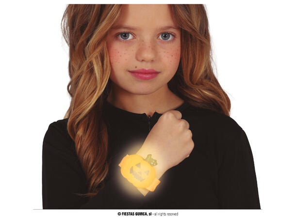 Gresskararmbånd med LED-lys 1 Armbånd i metall/PVC m/LED 