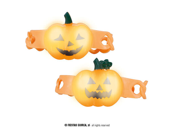 Gresskararmbånd med LED-lys 1 Armbånd i metall/PVC m/LED 