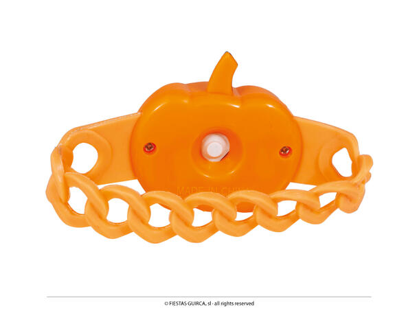 Gresskararmbånd med LED-lys 1 Armbånd i metall/PVC m/LED 