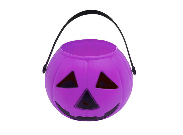 Gresskarkurv - Lilla 1 Gresskar i PVC - 15cm 