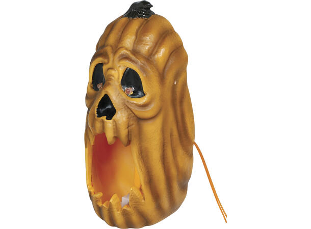 Gresskarlykt - LED med flammeeffekt 1 Lykt i metall/PVC - 20cm 