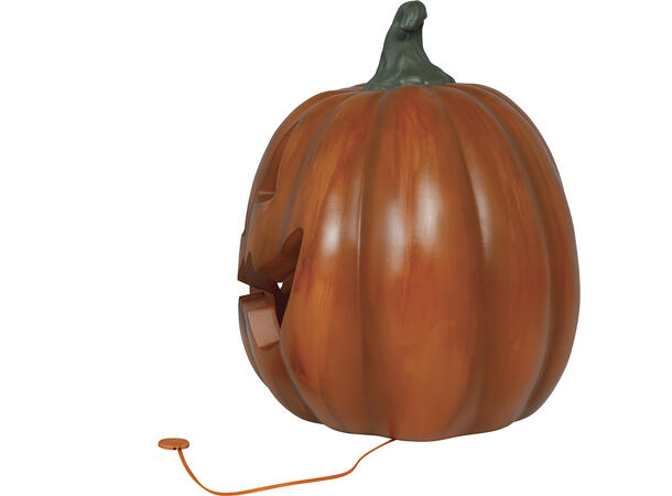 Gresskarlykt med intenst lys - oransje 1 Gresskar i PVC m/lys - 28cm 