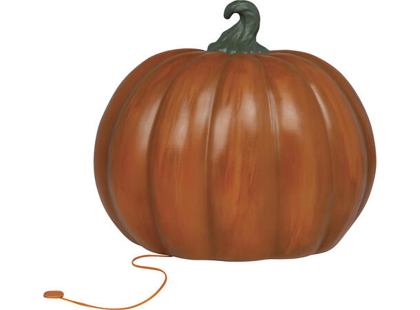 Gresskarlykt med intenst lys - oransje 1 Gresskar i PVC m/lys - 28cm 