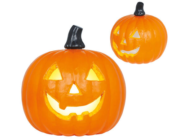 Gresskarlykt med intenst lys - oransje 1 Gresskar i skum m/lys - 45cm 