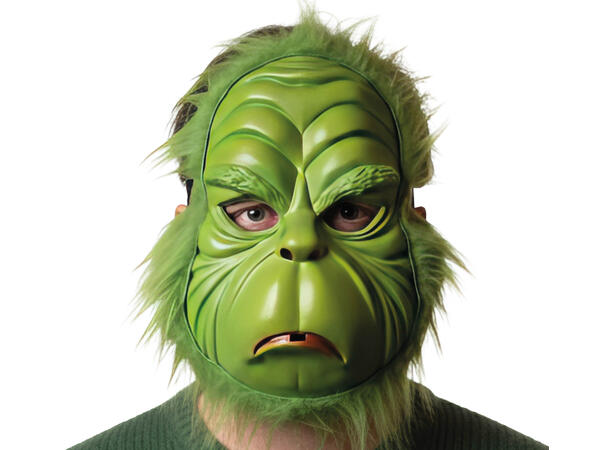 Grønn maske m/hår - Grinch 1 Maske i PVC 