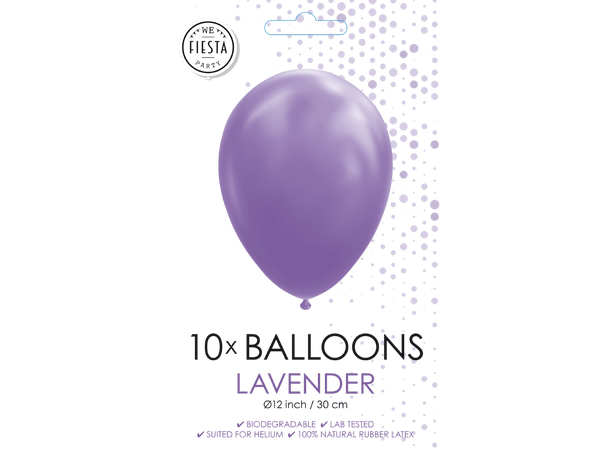 Gummiballonger - Lavender 10 Gummiballonger - 30cm (12") 