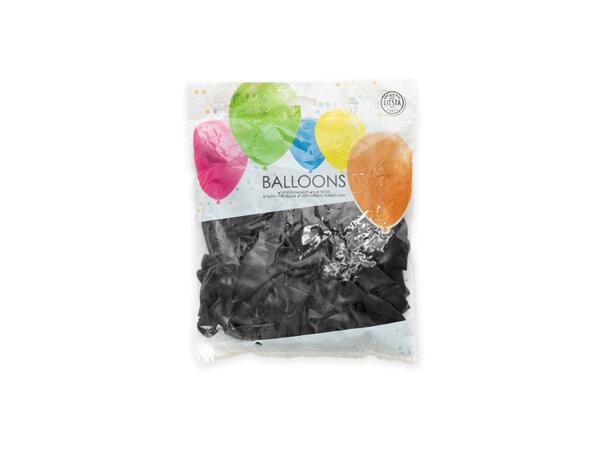 Gummiballonger - Metallic Black 50 Gummiballonger - 30cm (12") 