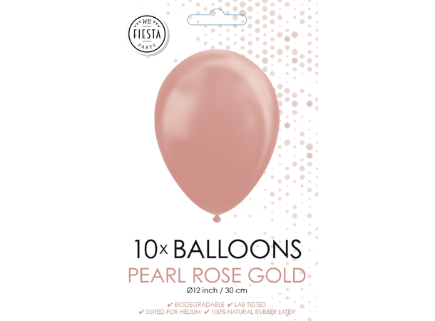 Gummiballonger - Pearl Rose Gold 10 Gummiballonger - 30cm (12") 