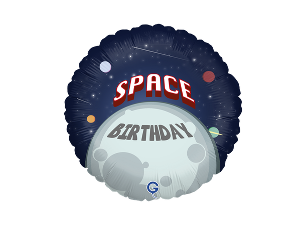 Happy Astronaut - Rund 1 Folieballong rund - 46cm (18") 