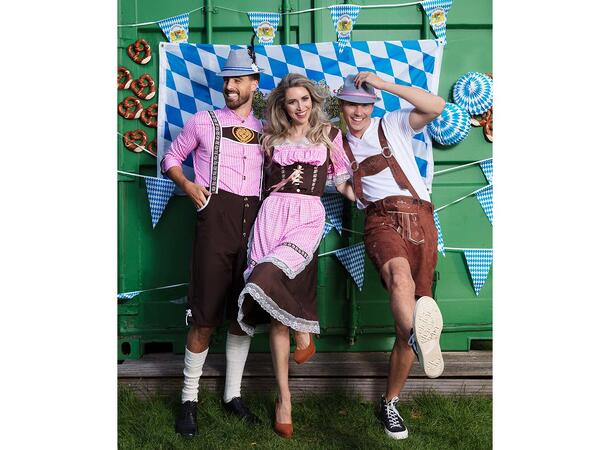 Hatt Oktoberfest - Beer party - Rosa 1 Hatt til voksen - 59cm 