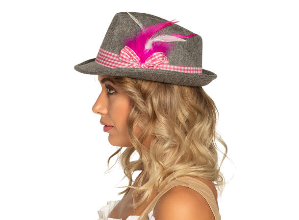 Hatt Oktoberfest - Wiesn - Rosa 1 Hatt til voksen - 57cm 