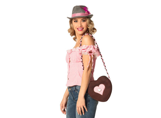 Hatt Oktoberfest - Wiesn - Rosa 1 Hatt til voksen - 57cm 