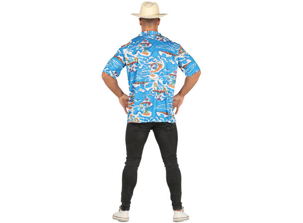 Hawaiiskjorte - Turist - Blå 1 Herreskjorte - STR 48-50 (M) 