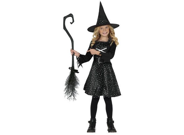 Heksekost til voksne - sort 1 Delbar sopelime i PVC - 90cm 