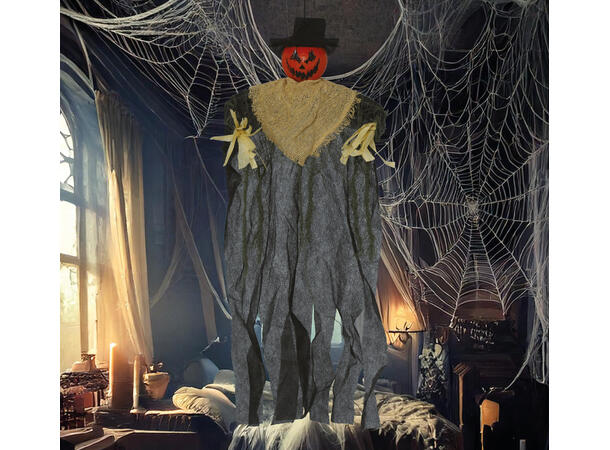 Hengende fugleskremsel m/Gresskarhode 1 Hengende figur - 60cm 