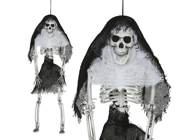 Hengende skjelett m/hette 1 Hengende figur - 45cm 