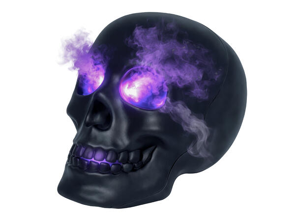 Hodeskalle med røykeffekt og lys 1 Hodeskalle m/USB-tilkobling - 15cm 