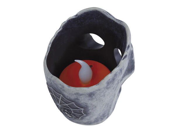 Hodeskaller med LED-lys Display med hodeskaller m/LED - 6cm 