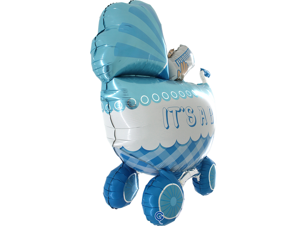 It's A Boy - Barnevogn - 3D 1 Folieballong med form - (81x78x32 cm) 