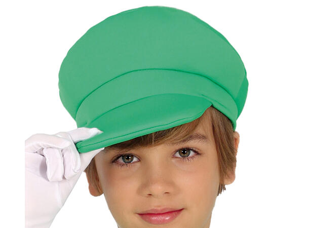 Italiensk rørlegger - Grønn 1 Barnekostyme til gutt - Str 7-9 År 