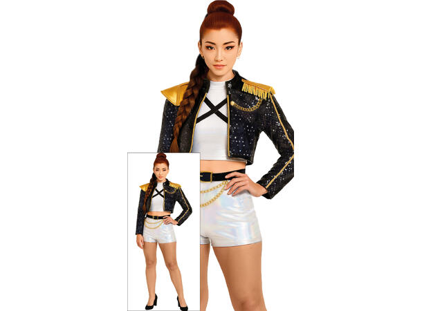 K-Pop - Silver Leader 1 Damekostyme - str 38-40 (M) 