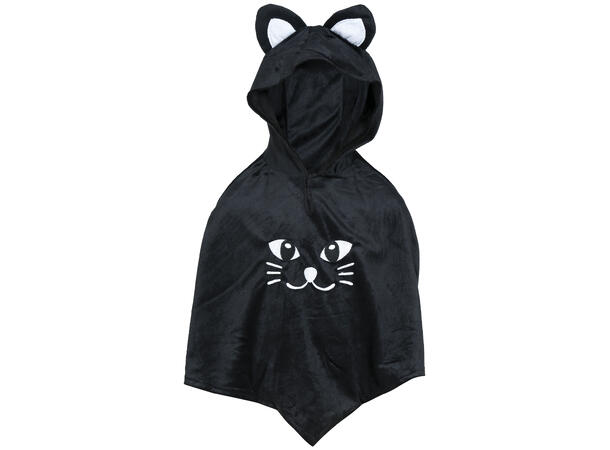 Katteponcho - Sort 1 Babykostyme - Str 18-24 Mnd 