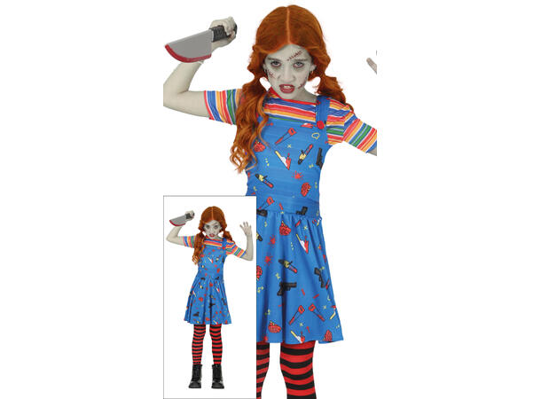 Killer doll - Jente 1 Kostyme til barn - 5-6 år (119 cm) 
